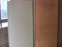 畳の張替（左張替後、右張替前）